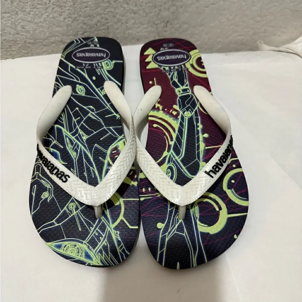 Havaianas Unisex Top Magic Robot Anime Flip Flop Sandals Glow In Dark